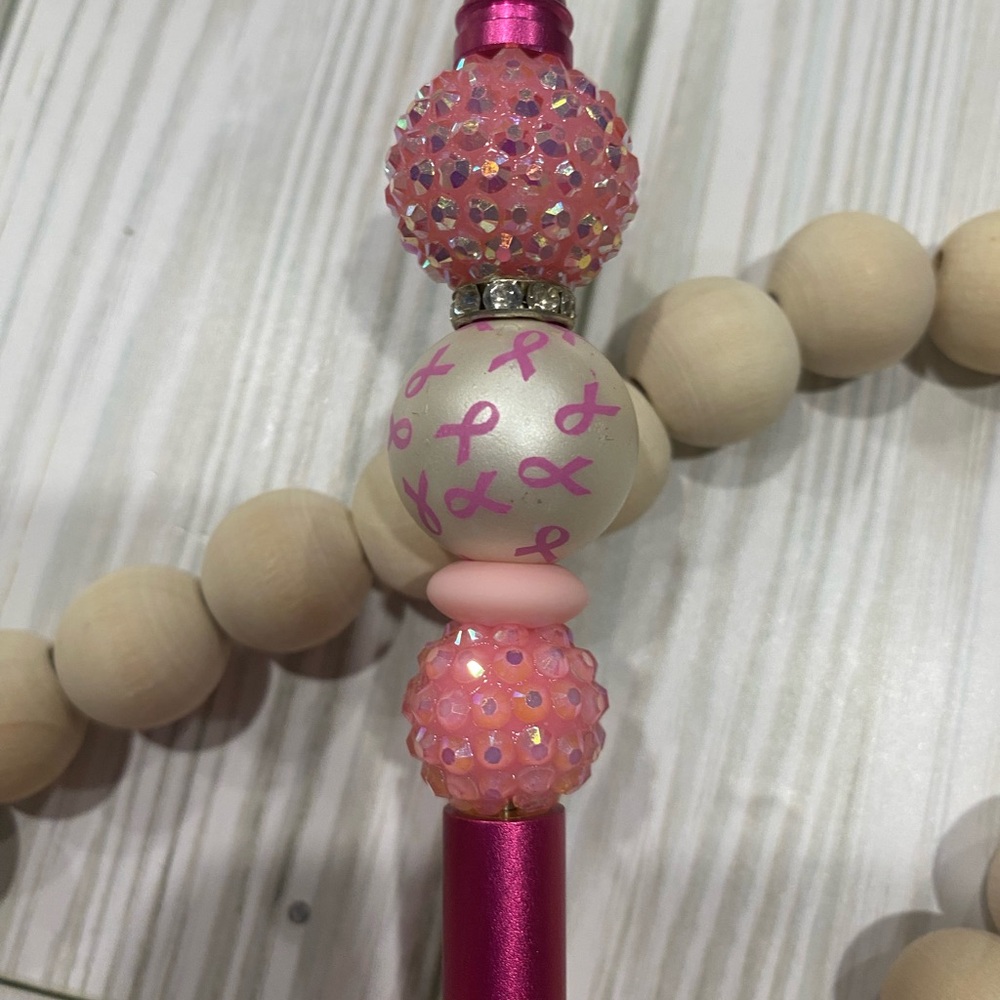 Breast Cancer Awareness Beaded Pen